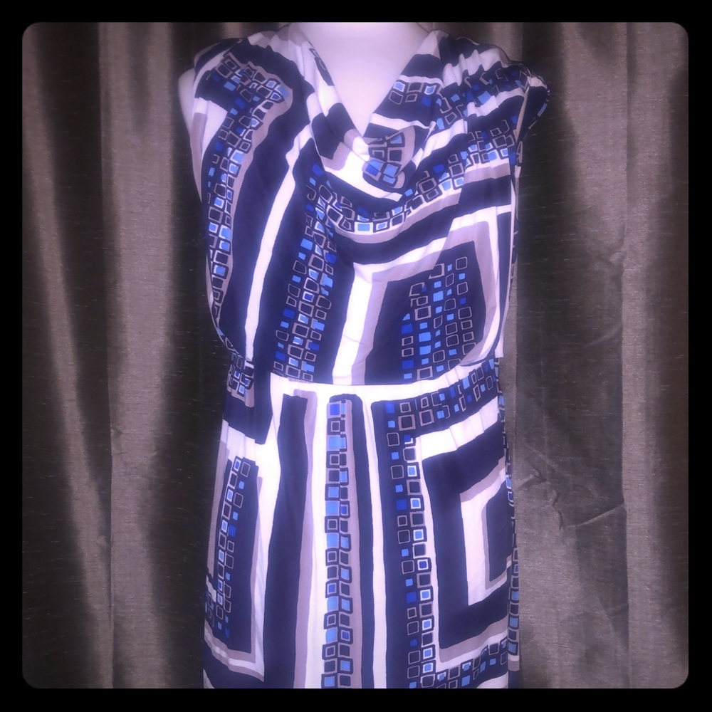 Chic Dress in BLUE tones , soft and comfy!